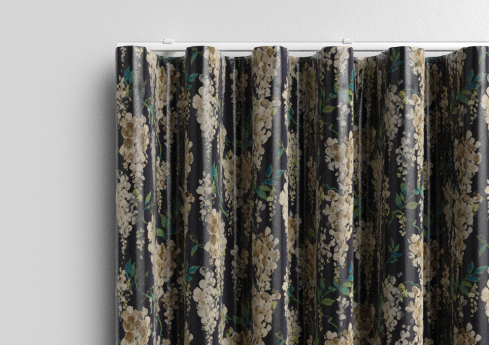 Wisteria Silk, Black - Made to Measure Curtains - Image 13